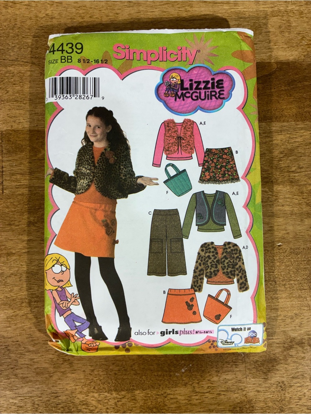 Simplicity 4439 Lizzie McGuire Sewing Pattern UNCUT Y2K Girls 8.5-16.5